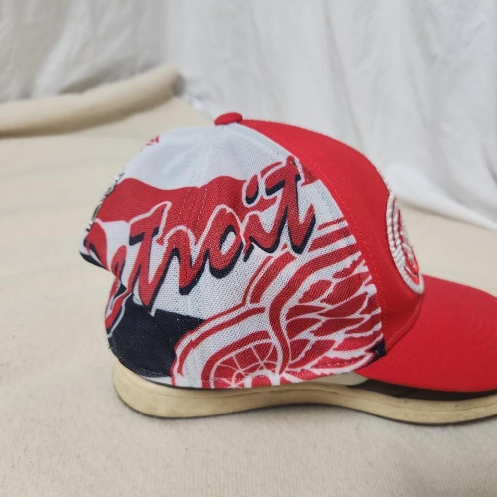 Vintage‎ Detroit Red Wings Reebok White Center Ice Draft Structured Snapback Hat - Picture 2 of 5